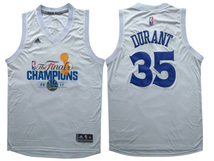 Men Golden State Warriors #35 Durant White Champions NBA Jerseys->golden state warriors->NBA Jersey